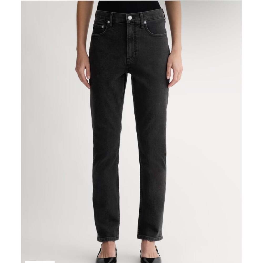 Everlane The Original Cheeky Straight Leg Jean Women's 23 Crop Washed Black